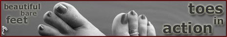 Toes In Action b/w banner